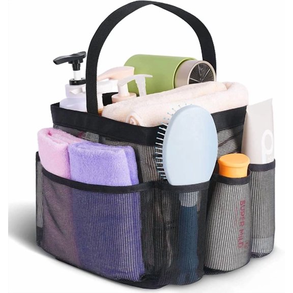 CRESTIN- Mesh Shower Caddy Portable For College Dorm Room Essentials, 8-Pocket Large Capa