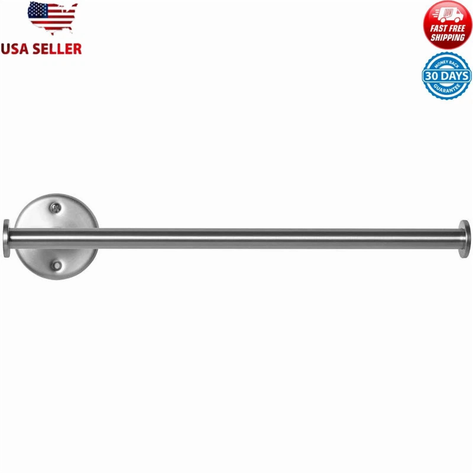 CRESTIN- Metal Wall Mounted Paper Towel Holder 14 Inch Nickel Kitchen