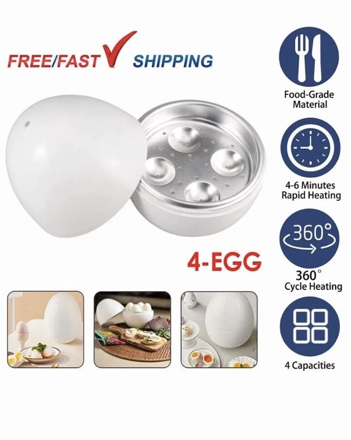 CRESTIN- Microwave Egg Boiler Microwavable Egg Poacher Cooking Kitchen Tool