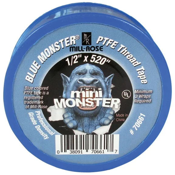 CRESTIN- Mill Rose 70661 Blue Monster Ptfe Thread Seal Tape, Blue