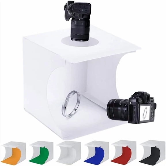 CRESTIN- Mini Photo Studio Tent Jewelry Light Box Kit, Portable Foldable Small Home Phot