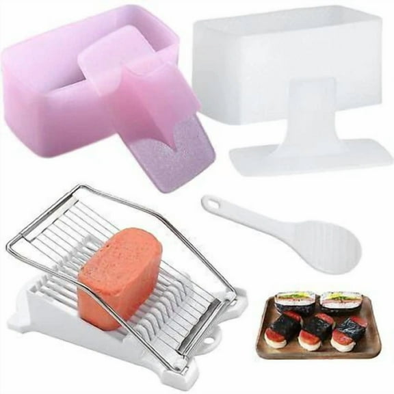 CRESTIN- Musubi Mold, Musubi Maker Press,Onigiri Mold, Non-Stick Luncheon Meat Slicer