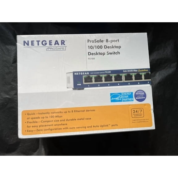 CRESTIN- Netgear Prosafe (Fs108) 8-Ports External Switch