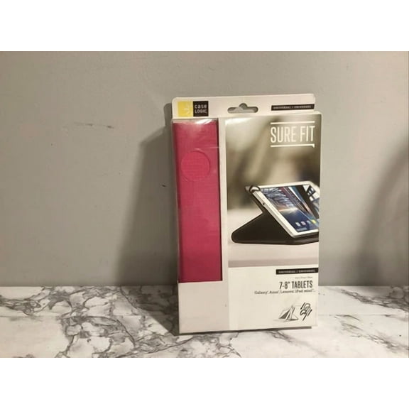 CRESTIN- New! Case Logic Universal 7"-8" Tablet Case - Pink. Sealed!