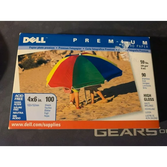 CRESTIN- New Dell Premium Photo Paper 4 X 6 High Gloss 100 Sheets