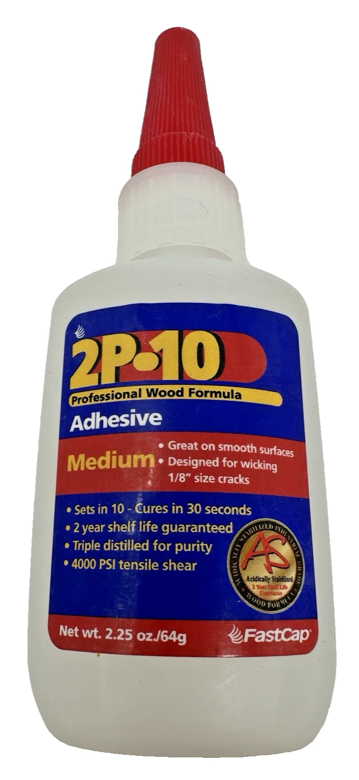 CRESTIN- New Fastcap 2P-10 Professional Medium Wood Adhesive Glue, 2 Oz, 80069