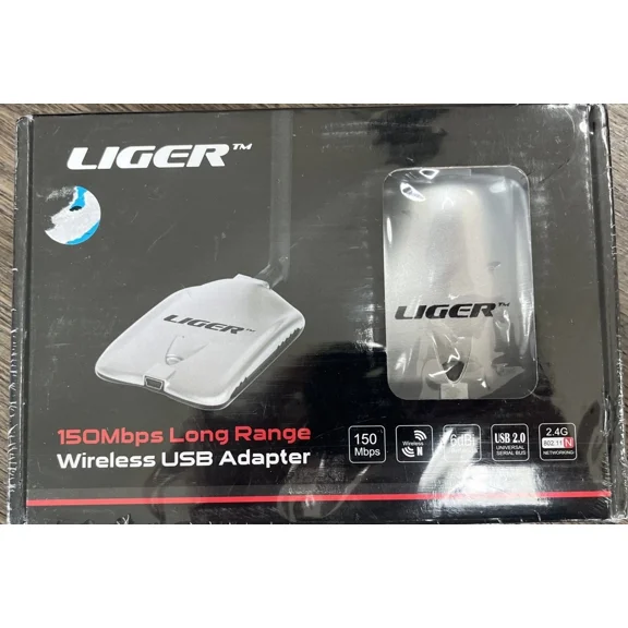 CRESTIN- New! Liger Wireless Adapter High-Speed Usb Wifi Adapter Sealed