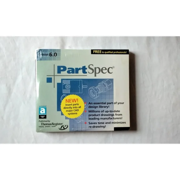 CRESTIN- New Partspec Edition 6.0 Pc Software Millions Real-World Products To Scale Cad