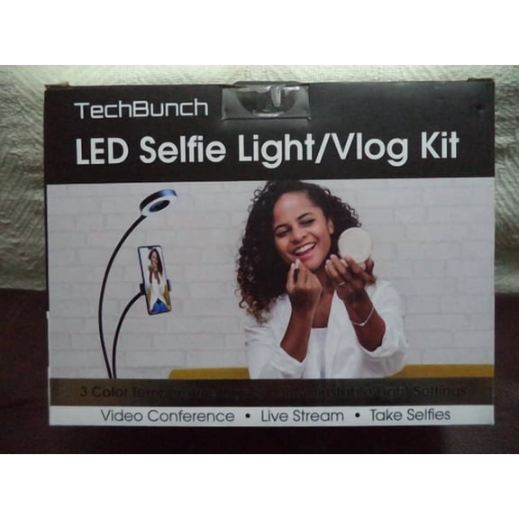 CRESTIN- New Tech Bunch Led Selfie Ring Light Vlog Kit Phone Holder Usb Desk Clamp Remote