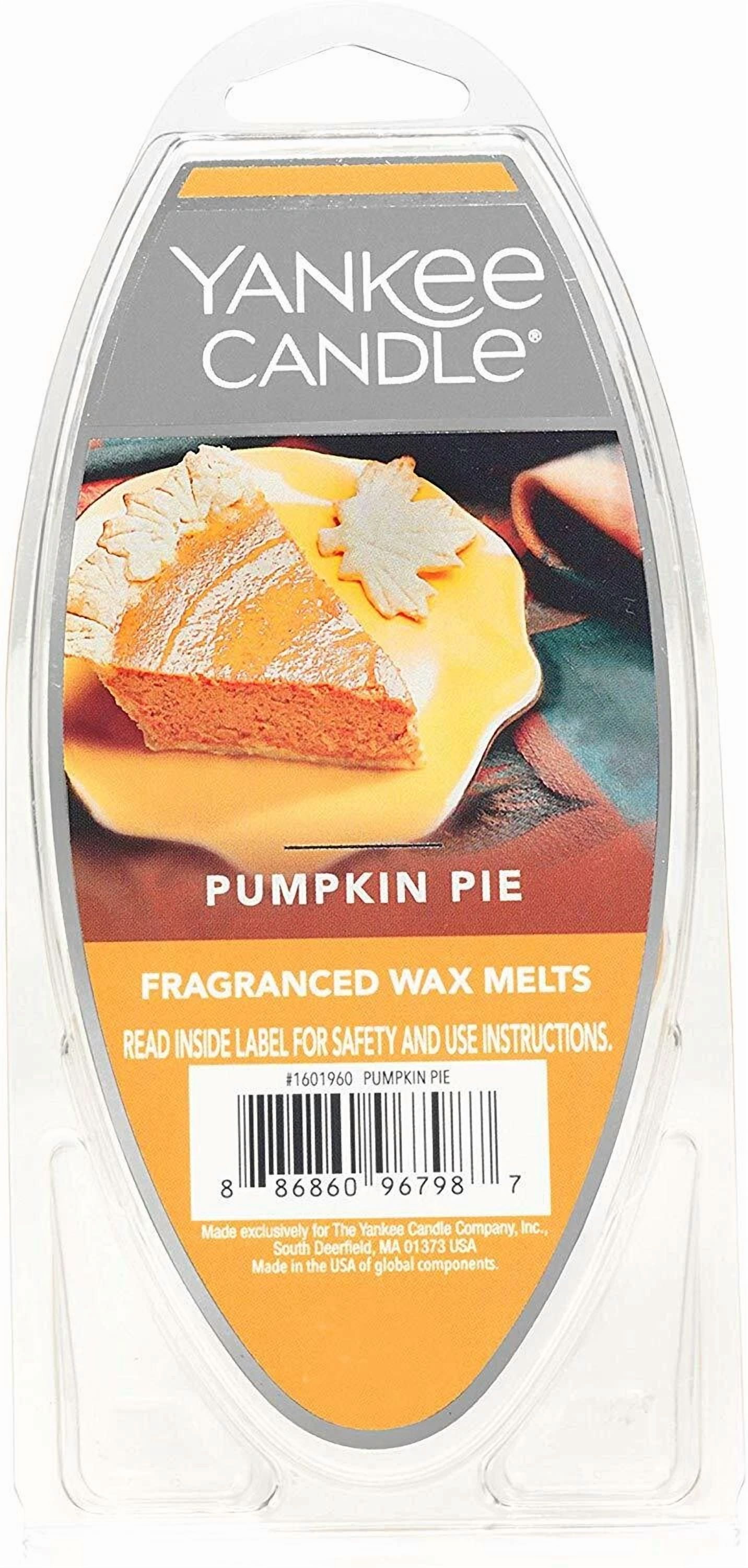 CRESTIN- New Yankee Candle Pumpkin Pie Fragranced Wax Melts 2.6 Oz Cubes Fall Scent Yum!!
