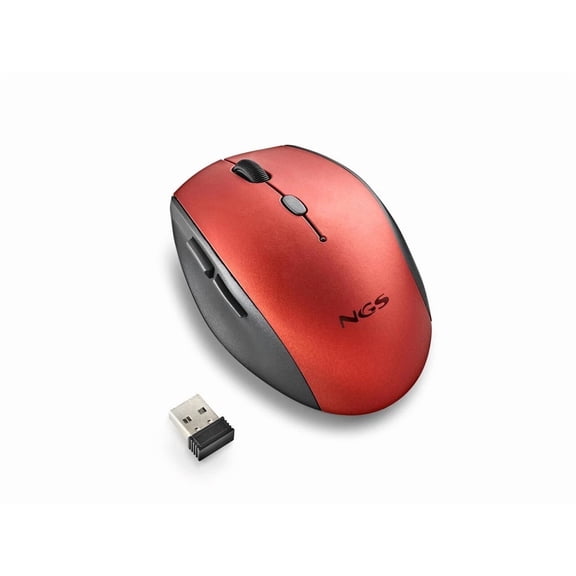 CRESTIN- Ngs Bee Wireless Ergonomic Silent Mouse Red Model Beered