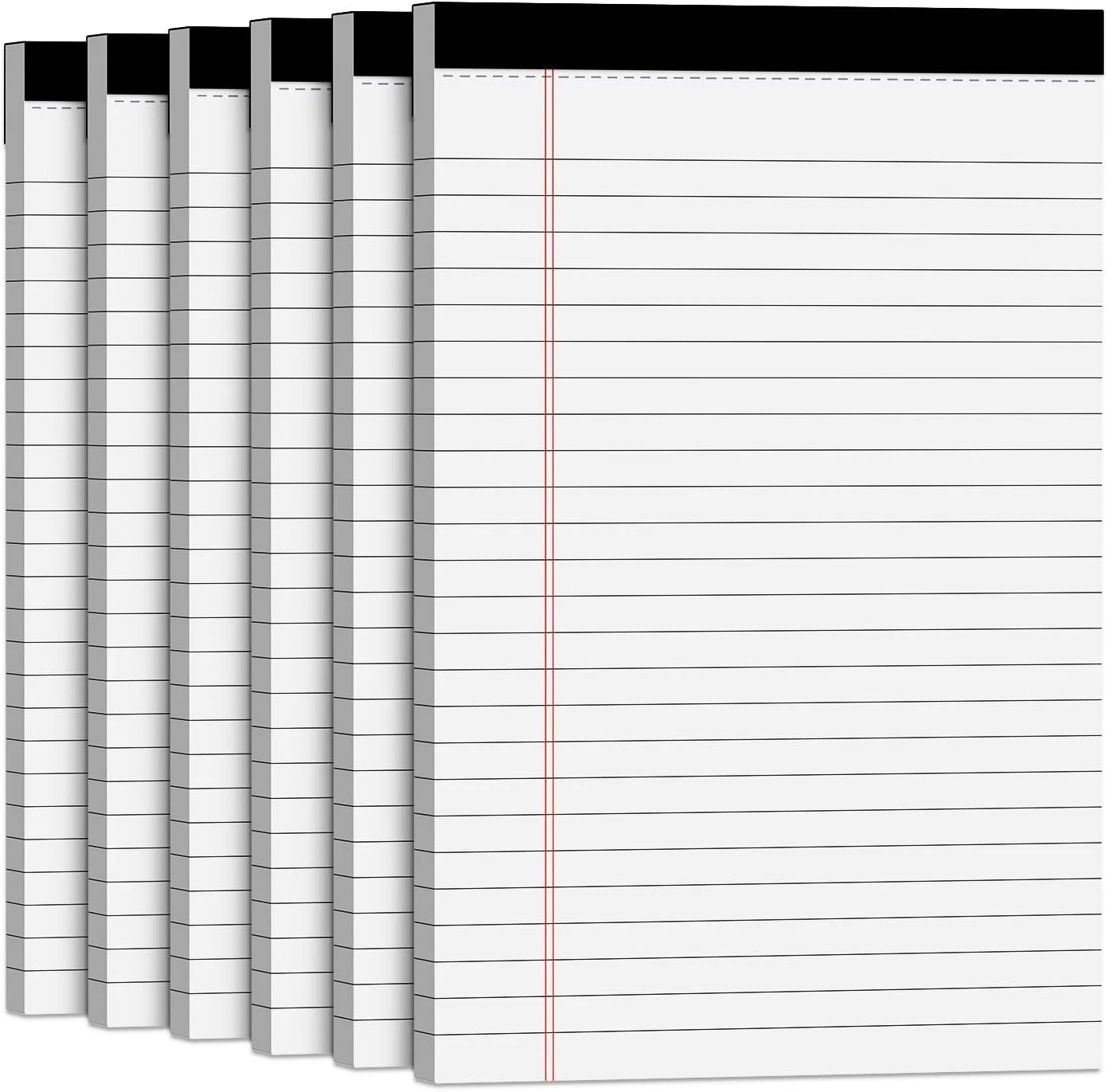 CRESTIN- Note Pads 5X8 Small Legal White Notepad, 6 Pack, Narrow In,