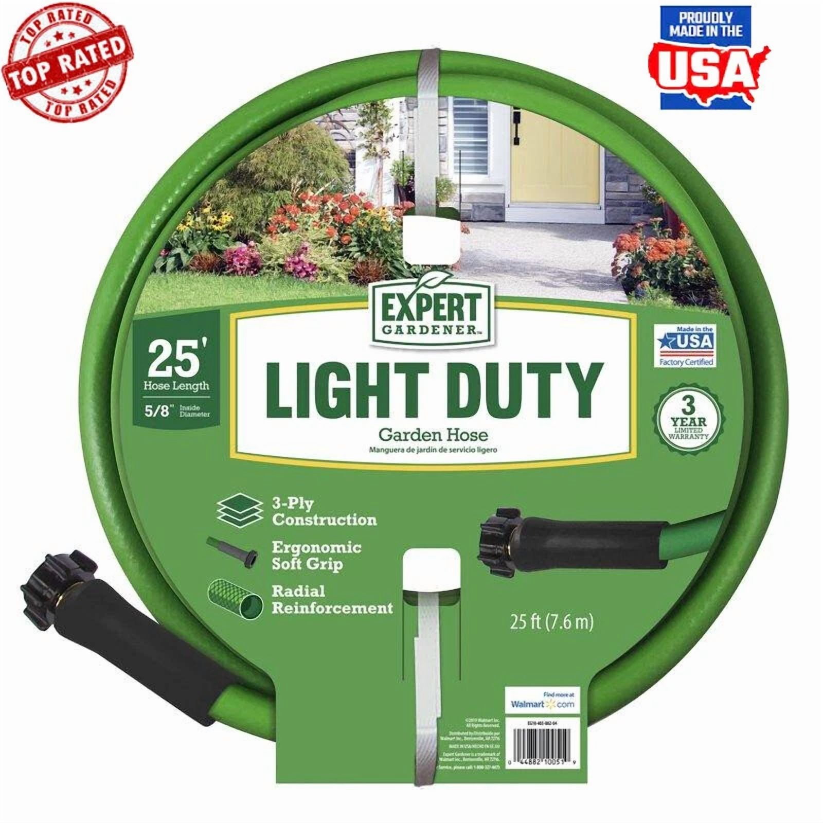 CRESTIN- Nylon Reinforced Garden Hose 5/8" X 25' Water Pressure 200 Psi Couplings New