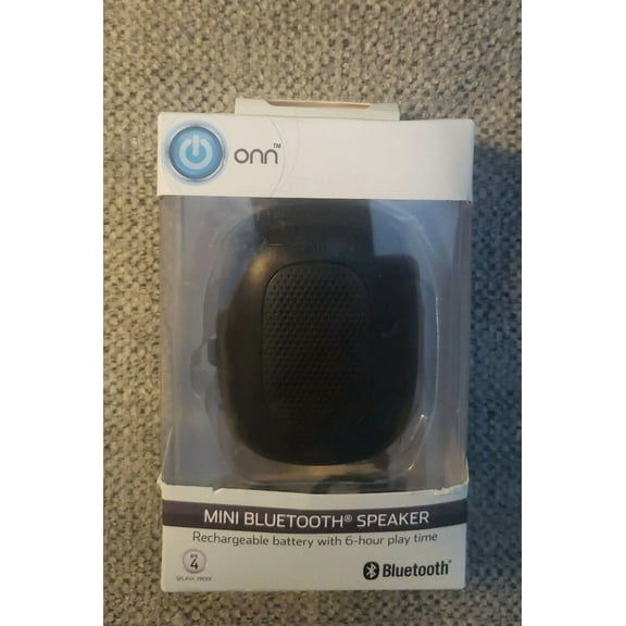 CRESTIN- Onn Water Resistant Portable Bluetooth Speaker - Black