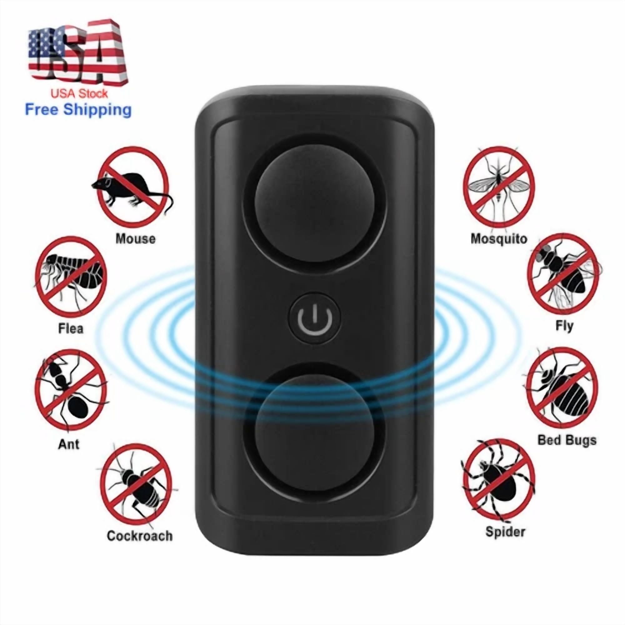 CRESTIN- Pest Reject Pro Ultrasonic Repeller Home Bed Bug Mites Spider Defender Roaches