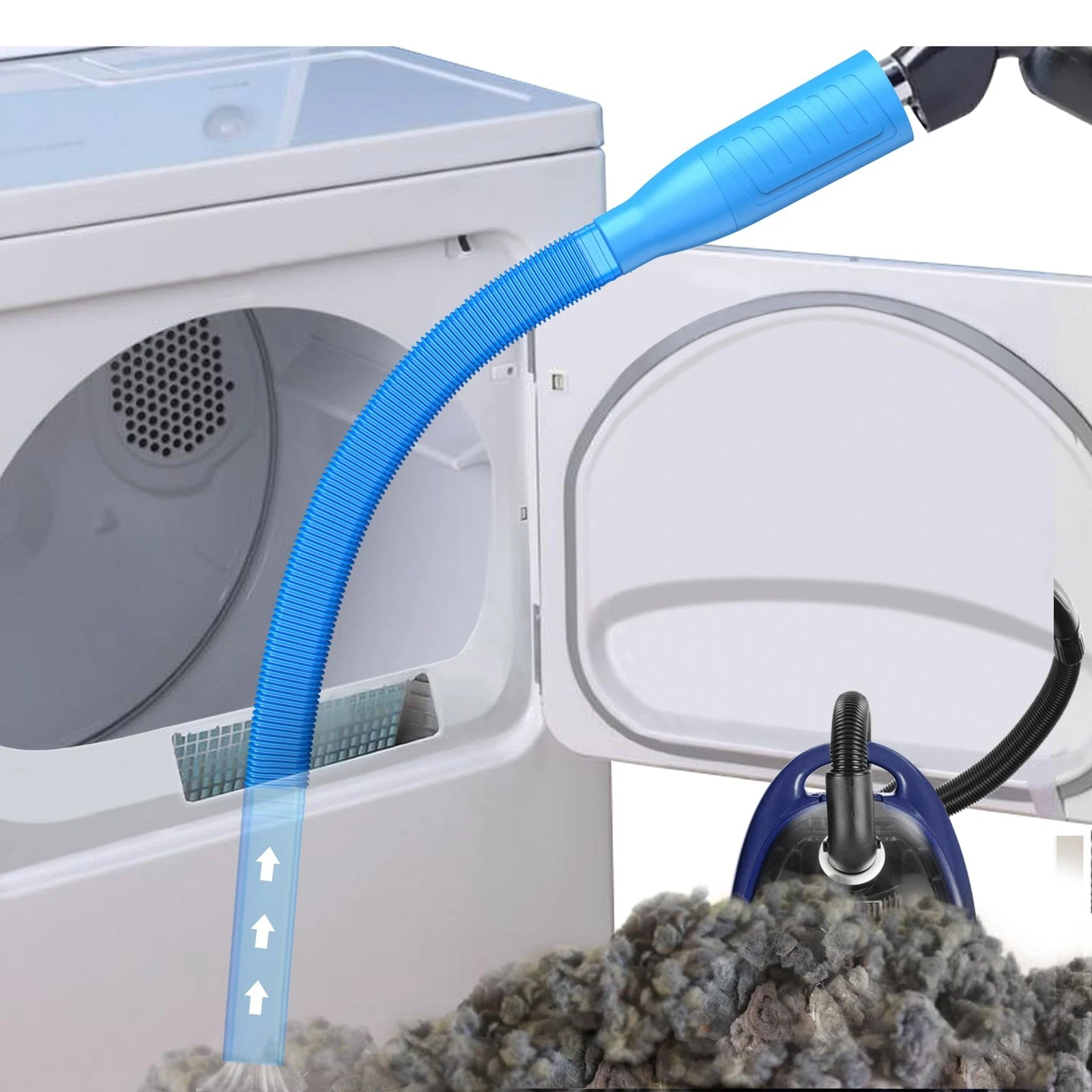 CRESTIN- Petode Dryer Vent Cleaner Kit Vacuum Attachment - Multiple Combination