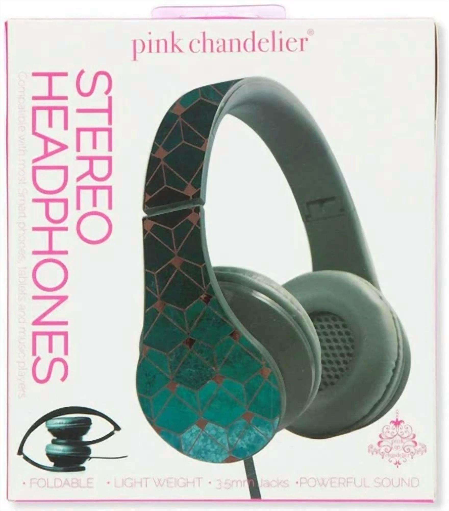 CRESTIN- Pink Chandelier Stereo Headphones (Jo Taylor)