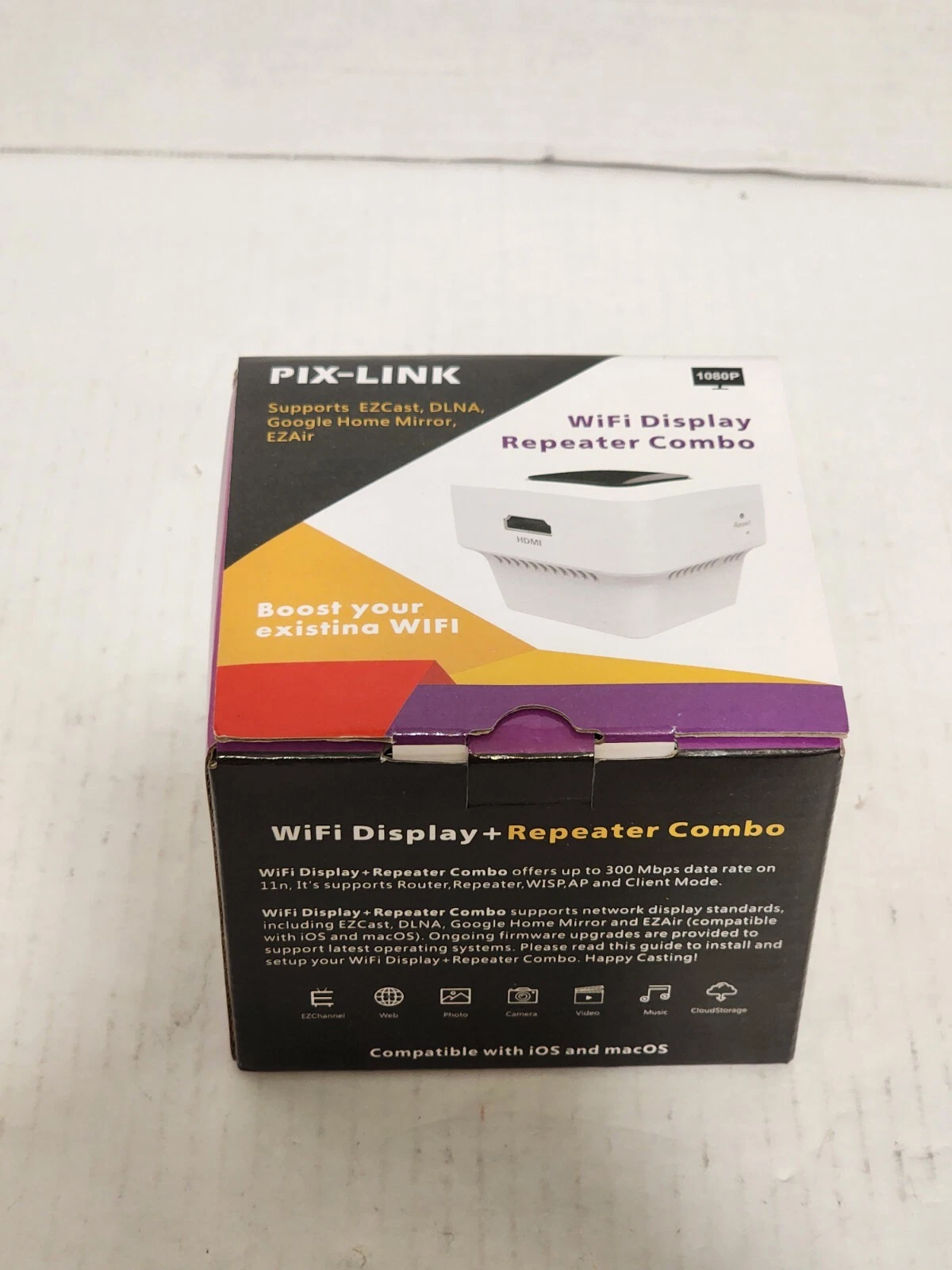 CRESTIN- Pix-Link New 300Mbs Lv-Cm3 Home Wireless Repeater Router