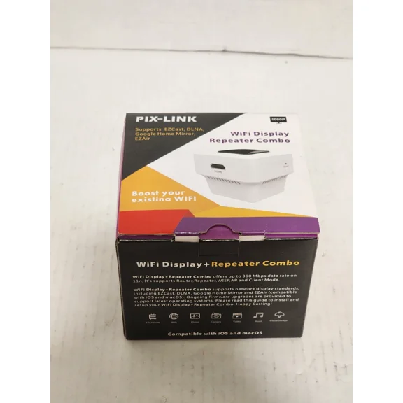 CRESTIN- Pix-Link New 300Mbs Lv-Cm3 Home Wireless Repeater Router