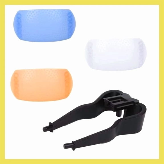 CRESTIN- Pop-Up Flash Diffuser - 3 Color Set - Fits Most Dslr Cameras With Hot Shoe