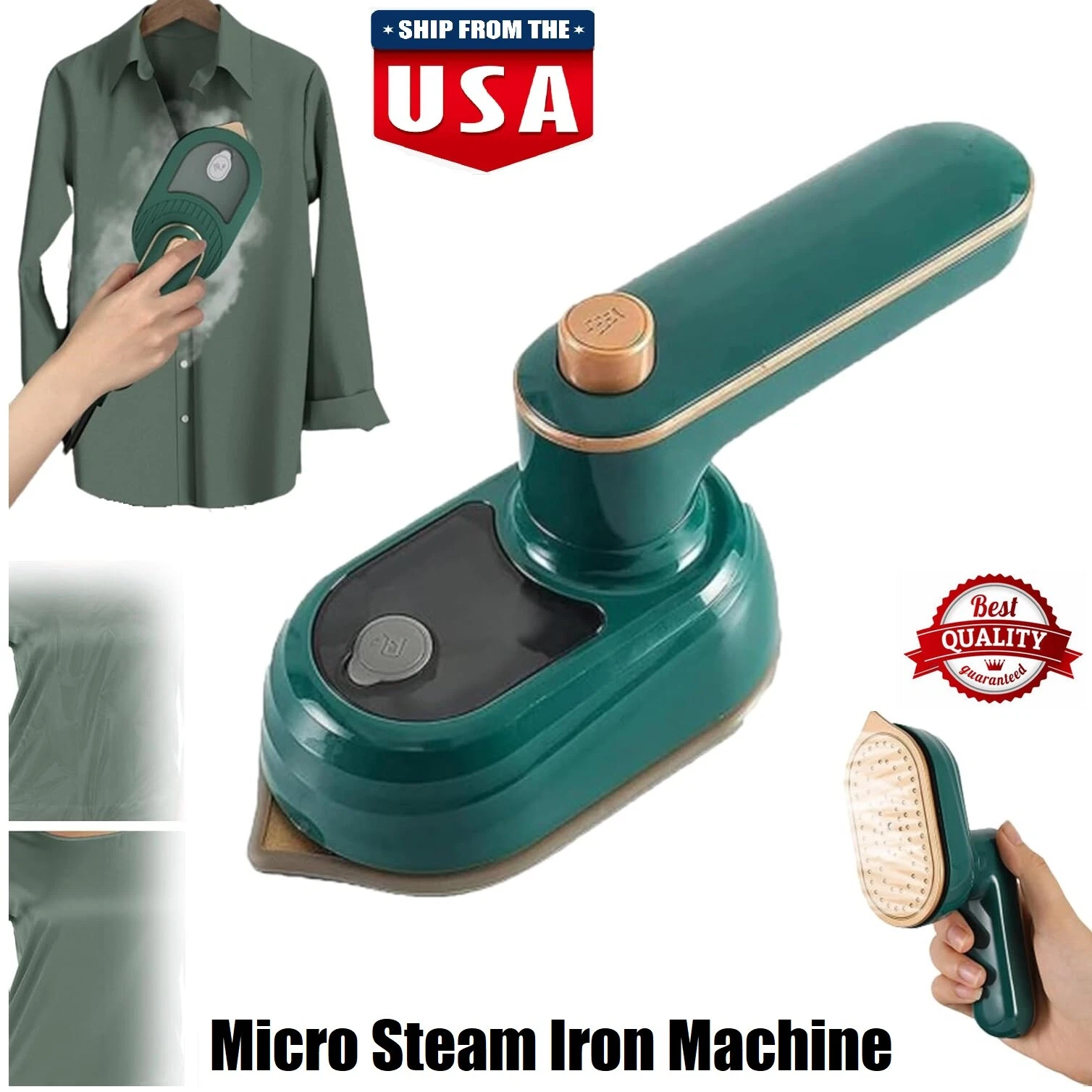 CRESTIN- Portable Micro Steam Iron Machine Steamer Handheld Mini Garment Clothes Ironing