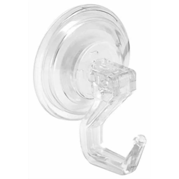 CRESTIN- Power Lock Shower Hook, Clear Plastic, 2-Pk. -52820