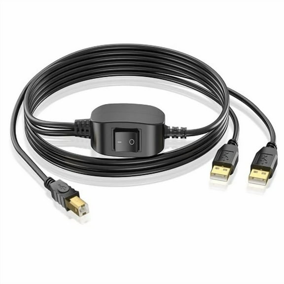 CRESTIN- Printer Cable Splitter For Two Computers Usb 1 In 2 Individual