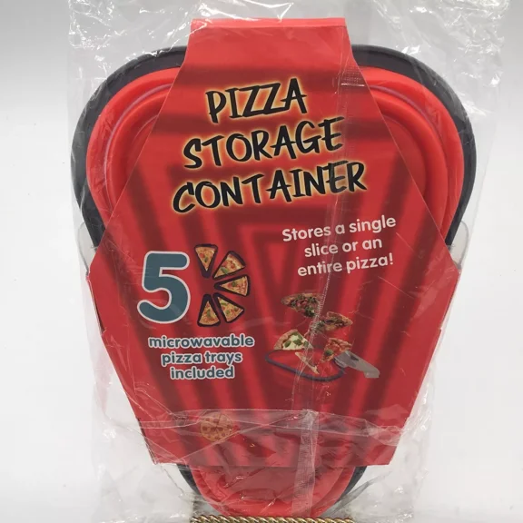 CRESTIN- Pro Kitchen Pizza Storage Container With 5 Microwavable Serving Trays**New**