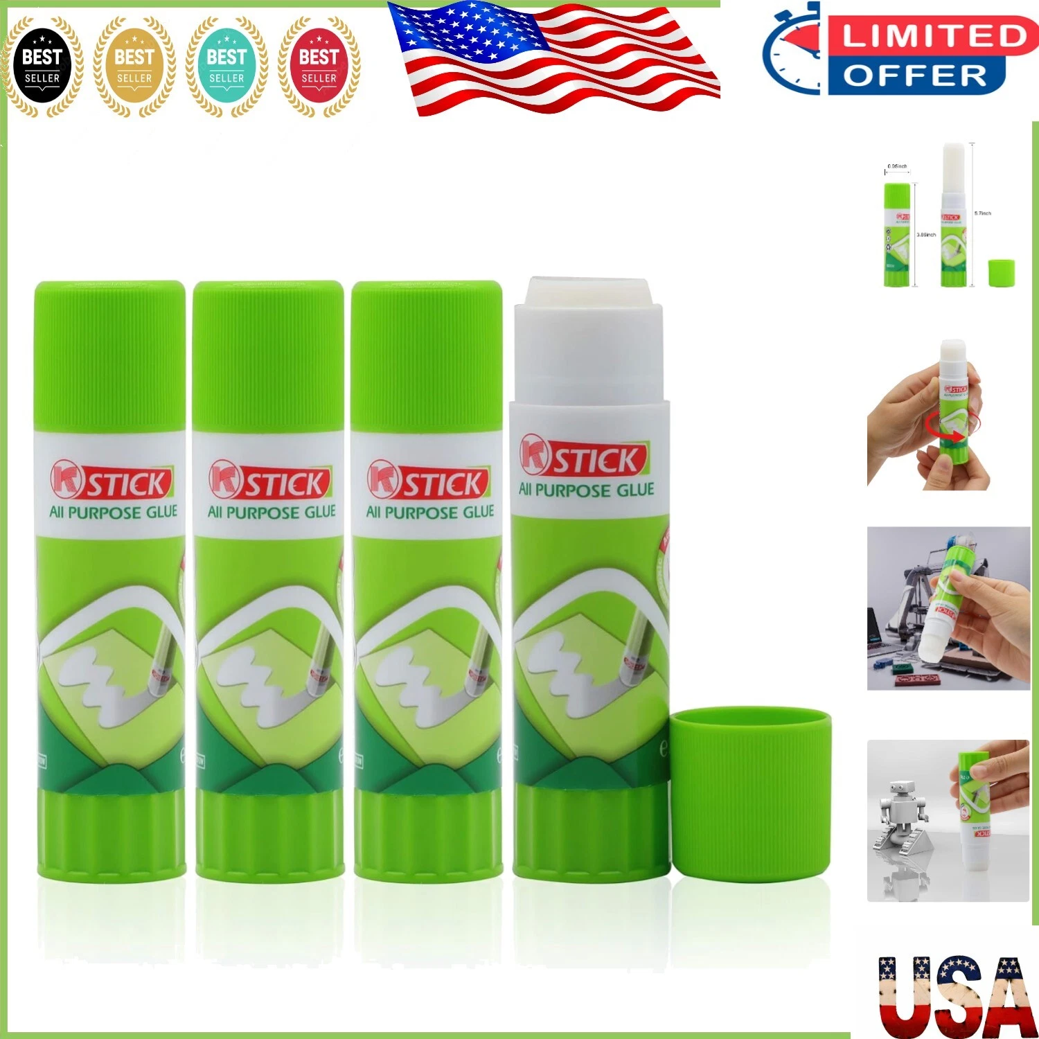 CRESTIN- Professional Quality 3D Printer Glue Sticks - Compatible With All Build Surfaces