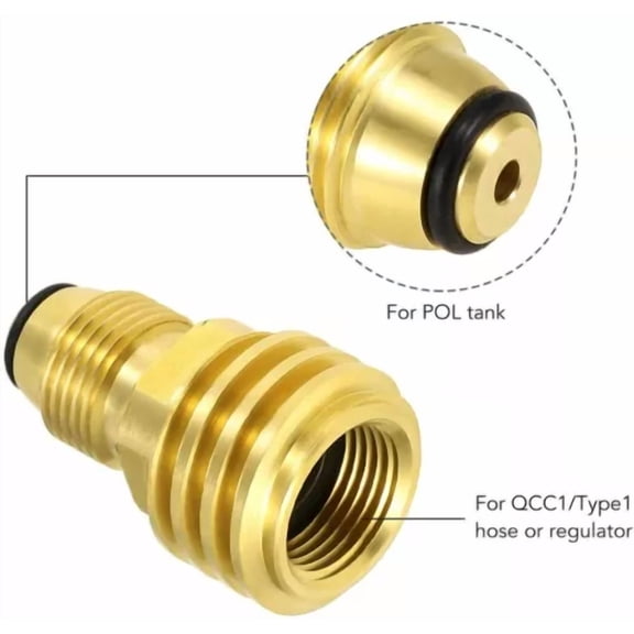 CRESTIN- Propane Tank Converts Adapter Refill Pol Lp Tank Valve To Qcc1/Type1 Regulator