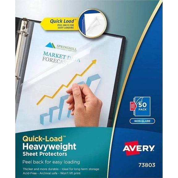 CRESTIN- Quick-Load(Tm) Sheet Protectors Side-Load Heavyweight Non-Glare 8.5X11In 50/Bx