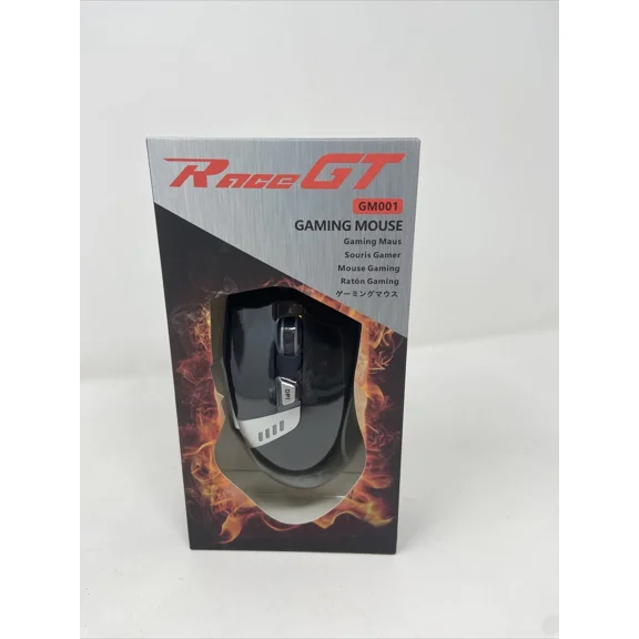CRESTIN- Race Gt Gaming Mouse Gm001 Corded 5 Lighting Modes 6 Adjustable Dpi New In Box