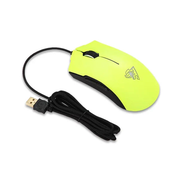 CRESTIN- Rantopad Ff Series 5 Buttons Wired Ergonomic Led Backlit Gaming Mouse - Yellow