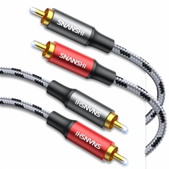 CRESTIN- Rca Cables 5Ft Rca To Rca Audio Cable With Gold-Plated Connectors Dual Shielded
