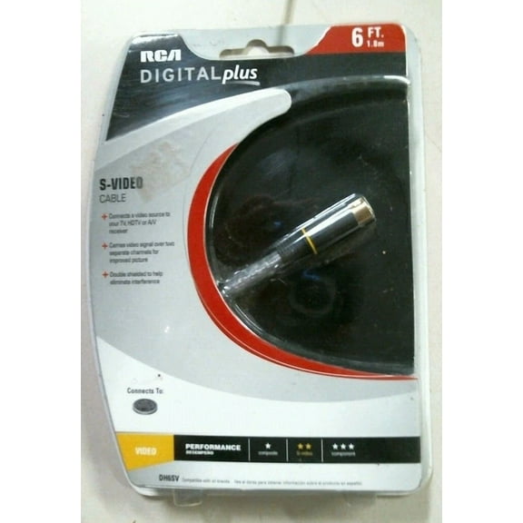 CRESTIN- Rca Dh6Sv Digital Plus S-Video Cables 6 Ft, Free Shipping