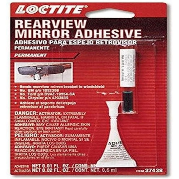 CRESTIN- Rearview Mirror Permanent Bond Adhesive Glue For Metal Button Windshield Mount