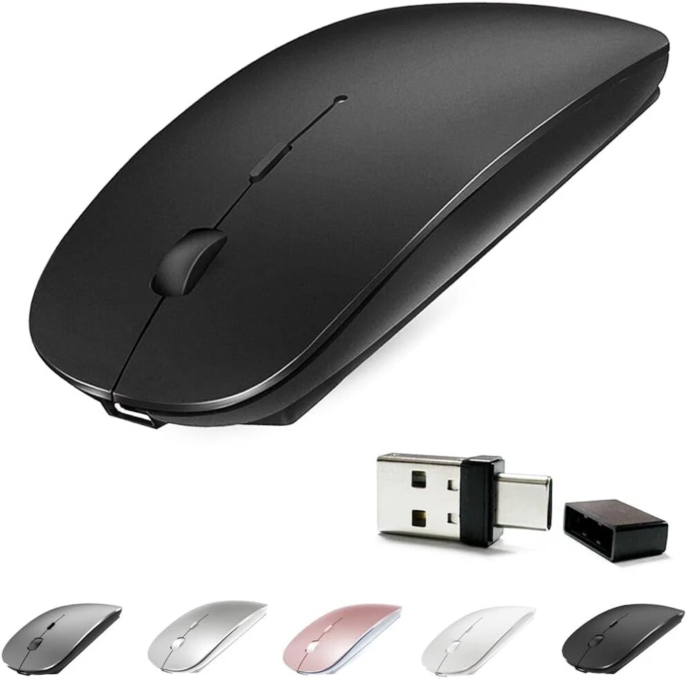 CRESTIN- Rechargeable 4 Modes Bluetooth Mouse 3.0/5.2+Usb-2.4G/Type-C Wireless Pc Mouse