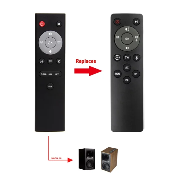 CRESTIN- Replacement Remote Control Compatible For Klipsch The Fives Powered Speakers