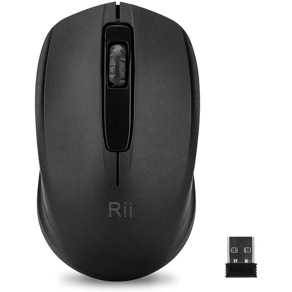 CRESTIN- Rii Wireless Mouse, 2.4G Portable Computer Mouse (Black)