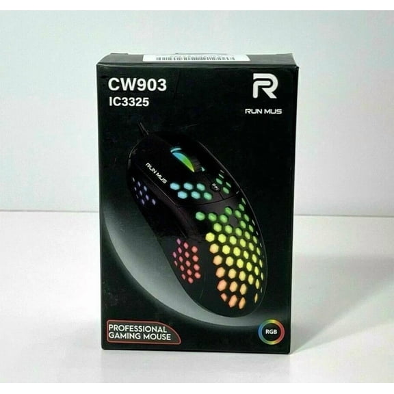 CRESTIN- Runmus Rgb Gaming Mouse With 6 Programmable Buttons Chroma Rgb Backlit Ic3325