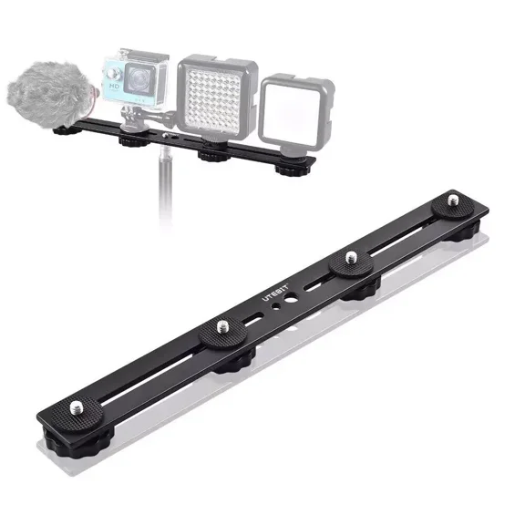 CRESTIN- SIANA- 11 Inch Flash Bracket, Long Dual Camera Mount Flash Bracket Extension Bar Wit...
