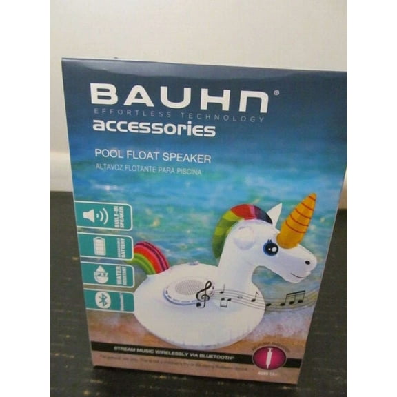 CRESTIN- SIANA- Bauhn Bluetooth Inflatable Pool Float Speaker, Unicorn