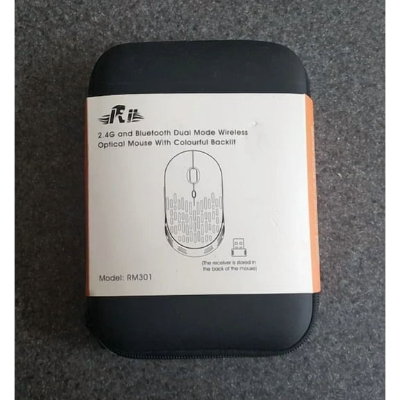 CRESTIN- SIANA- Rii Rm301 Rechargeable 2.4G+Bluetooth 4.0 Wireless Mouse With Hollow Design