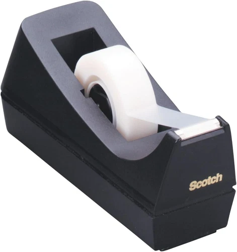 CRESTIN- Scotch Classic Desktop Tape Dispenser, Black, 1-Inch Core