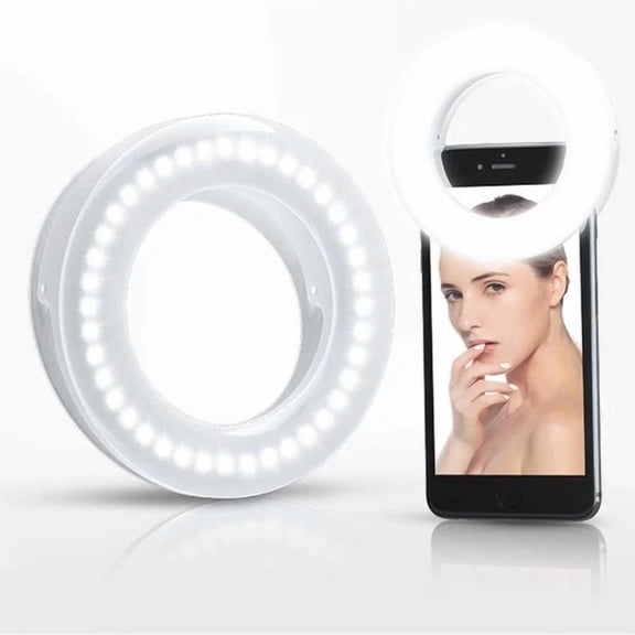 CRESTIN- Selfie Ring Light Rechargeable Portable Clip-On Selfie Fill Light F Smart Phone