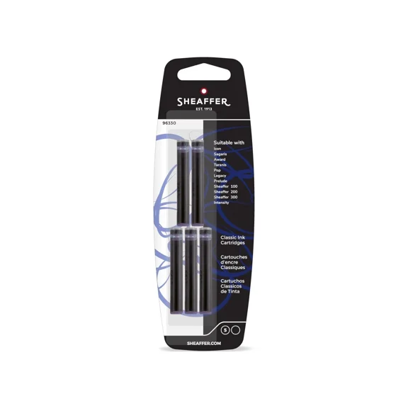 CRESTIN- Sheaffer Fountain Pen Ink Cartridge Refill Black For Calligraphy Pens