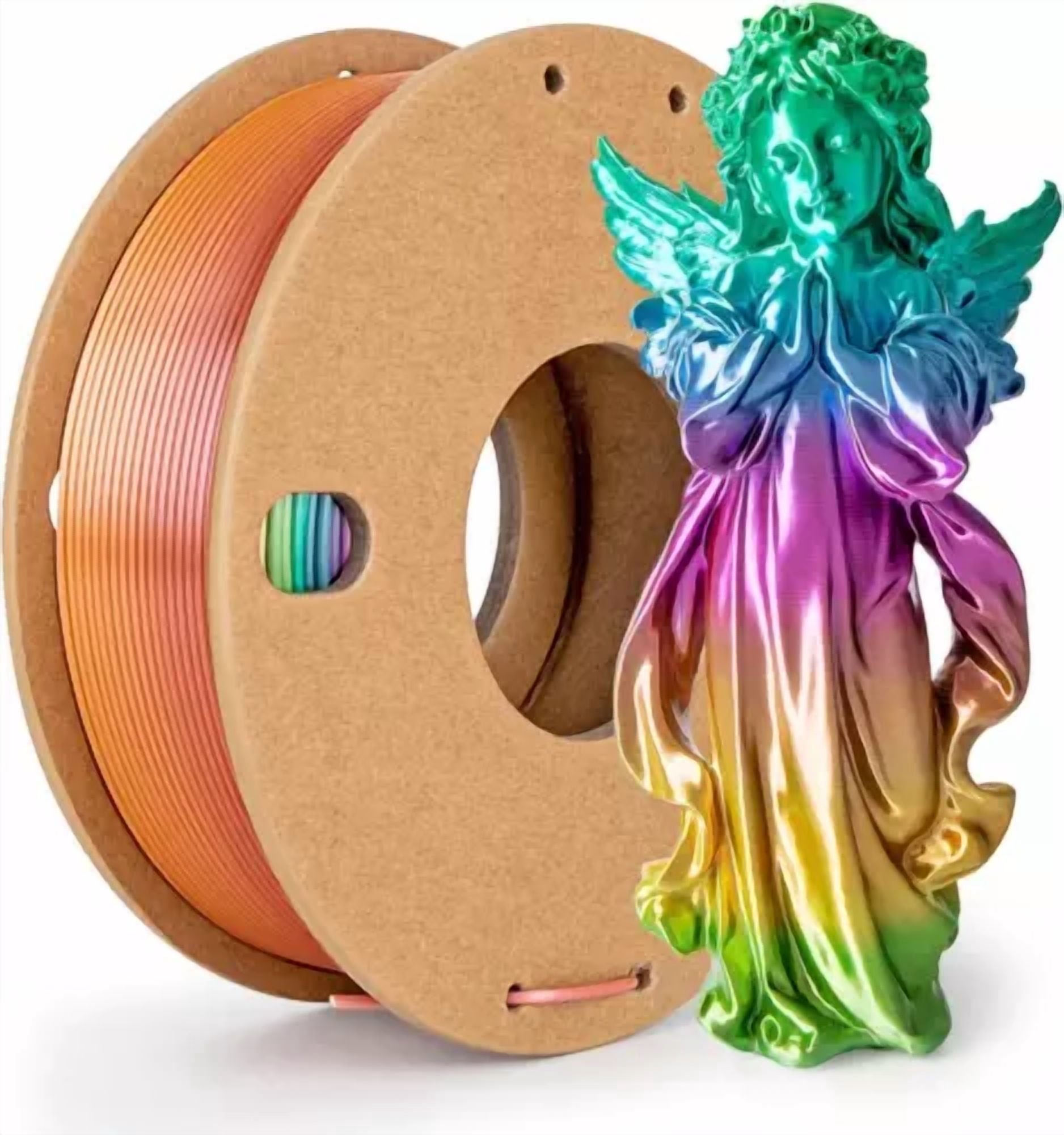CRESTIN- Silk Rainbow Pla Filament 1.75Mm Silk Pla 3D Printer Filament Shiny Fast Color C