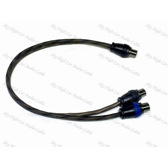 CRESTIN- Sky High Car Audio Twisted 2 Female 1 Female Rca Splitter Cables Ofc 1F2F