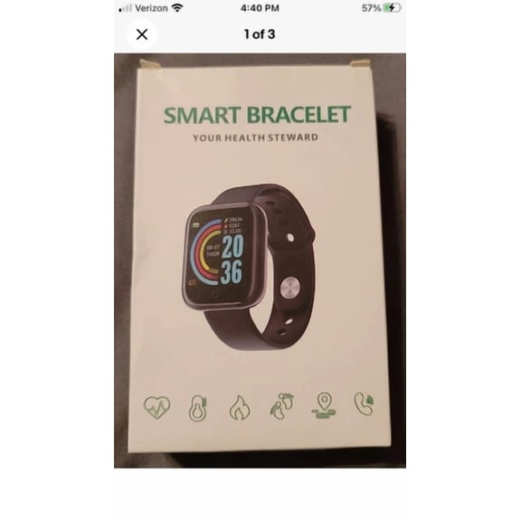 CRESTIN- Smart Bracelet Wristband Watch / Heart Rate Monitor And More New In Box