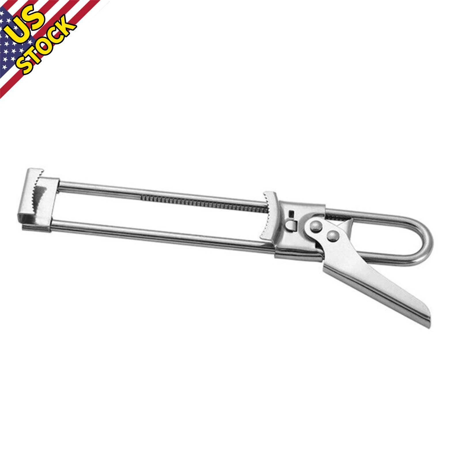 CRESTIN- Stainless Steel Adjustable Can Opener Handle Tool Jar Bottle Lid Remover Tool H